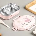 thumbnail image 3 of VALINK Thermal Lunchbox Stainless Steel Portable Eco-friendly Food Container with Compartments Leakproof Lunch Box, 3 of 7