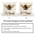 thumbnail image 4 of Summer Bee Pillow Covers 16x16 Inch Bee Happy Throw Pillow Covers Farmhouse Bee Kind Decorative Pillowcase Linen Cushion Cover for Home Couch Sofa Patio Bedroom Livingroom Set of 2, 4 of 6