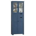 thumbnail image 7 of Homfa 67" Tall Bathroom Cabinet, Linen Cabinet with Doors and Removable Drawers, Kitchen Cupboard, Blue, 7 of 7