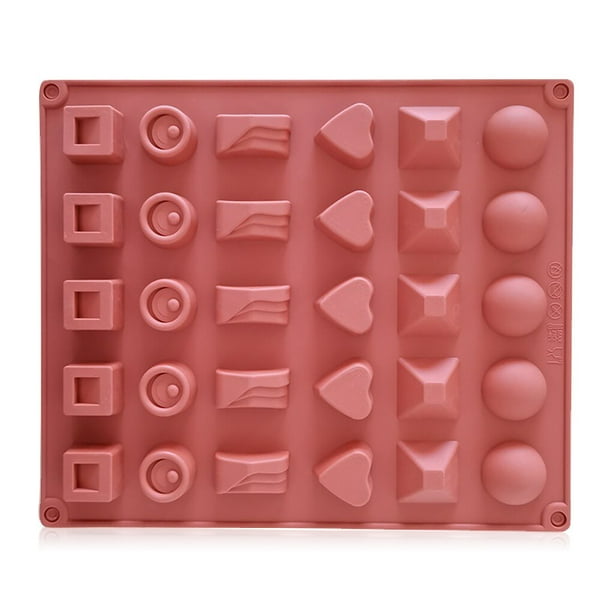Billuyoard Molde de silicona para pasteles de 30 cavidades, molde reutilizable para gelatina de Chocolate, para comida, bandeja de hielo, Herramientas y accesorios para hornear