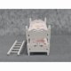thumbnail image 4 of White Wooden Dollhouse Furniture of Baby bunk bed with Ladder for Miniature Dollhouse Accessories - 1/12 Scale, 4 of 5