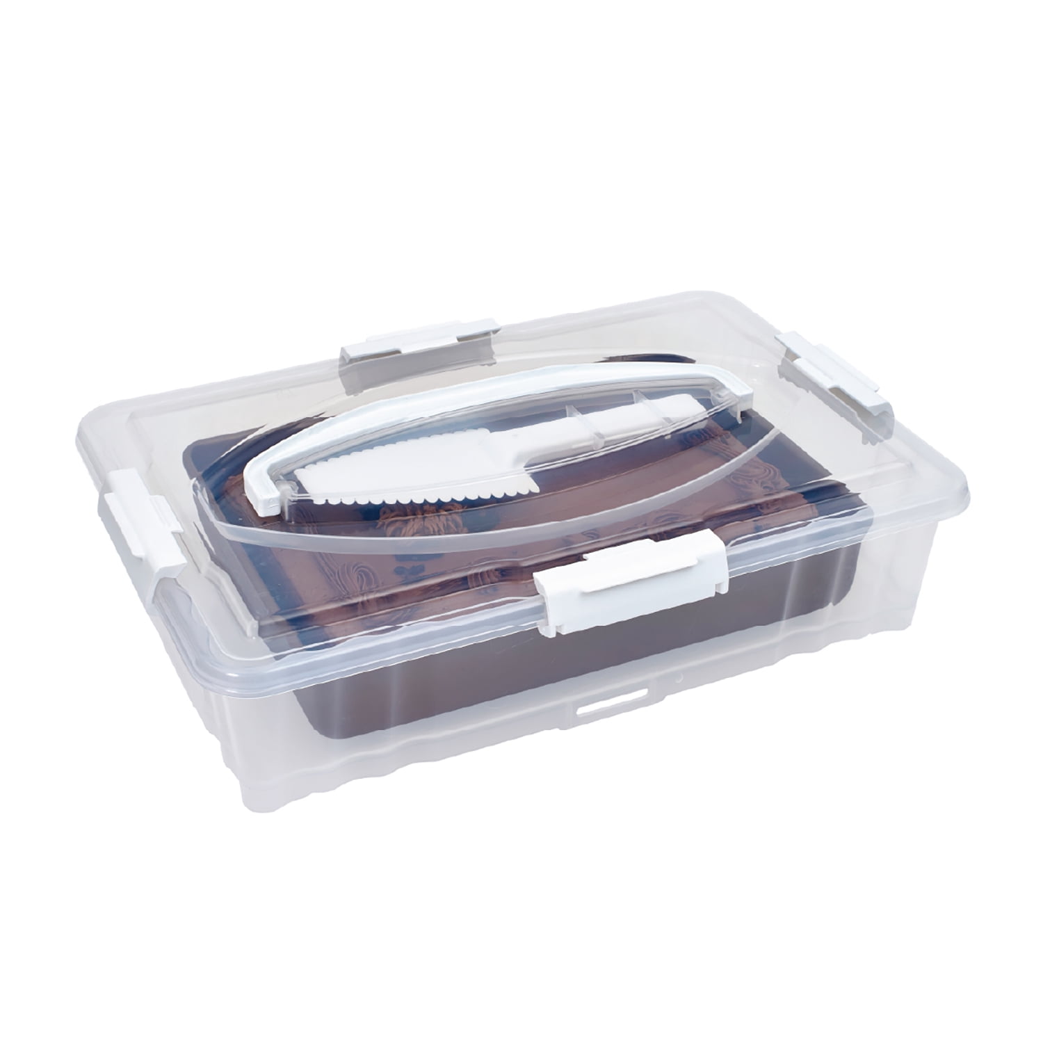 Rectangular Cake/Cupcake Carrier White