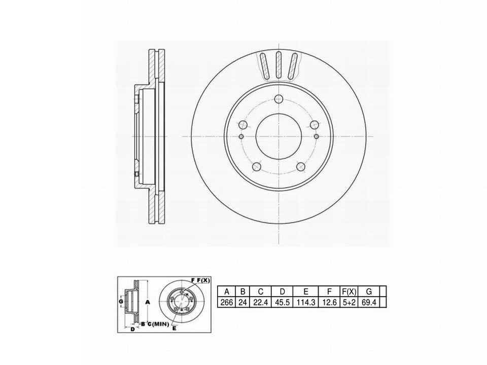 Winstop Brake Rotor, Front WS240051, Eagle Talon 1990