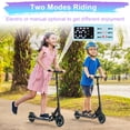 thumbnail image 4 of Electric Scooter for Kids Aged 6-14, Seizeen 150W Foldable Scooter for Boys and Girls, Colorful Rainbow Light, LED Display, Adjustable Height 33.6-38.4'', Max 9.3MPH, Ages 6+ Christmas Birthday Gifts, 4 of 11