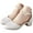 White, variant on Girls Heels Dress Shoes Kids Closed Toe Wedding Party School Pumps Pearl Ankle Strap Chunky Heel Sandals White Size 1