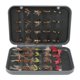 thumbnail image 2 of Juego surtido de 40 Uds de señuelos de pesca, cebo para moscas con caja impermeable para lago y río, 2 of 5