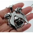 thumbnail image 2 of R.H. Jewelry Stainless Steel Pendant, Men's Skull and Cross Sword Necklace, 2 of 3