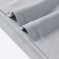 thumbnail image 5 of Miluxas Men's Waffle Knit Lace-Up Henley Shirt, Short Sleeve Summer Casual Top, Stand Collar Drawstring Tee for Spring & Summer Daily Wear Gray L(L), 5 of 9