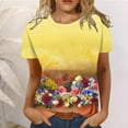 thumbnail image 1 of Pntutb, camiseta de manga corta suelta con cuello redondo y estampado informal de verano a la moda para mujer, blusa, Jersey Pntutb Pntutb-4714, 1 of 5