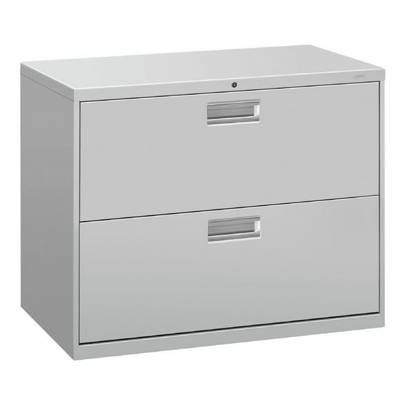HON H682.L.Q Brigade 600 Series 36 in. x 18 in. x 28 in. 2 Legal/Letter-Size File Drawers Lateral File - Light Gray