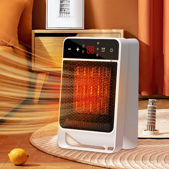 1800W Wall Space Heater with Remote, LCD Display, Adjustable Thermostat, Timer, Tip-Over & Overheat Protection for Indoor Use in Home, Office, Bathroom, RV