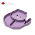 thumbnail image 1 of Melii Silicone Divided Suction Plate for Baby & Toddlers - Cat - Purple, 1 of 7
