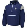 thumbnail image 2 of Men's Navy Sporting Kansas City Argyle Collection Anorak Half-Zip Hoodie Jacket, 2 of 3