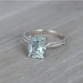 thumbnail image 5 of HeartsAndYou 2ct Cushion Natural Blue Aquamarine & Diamond Ring Accents 14k SOLID White Gold, 5 of 9