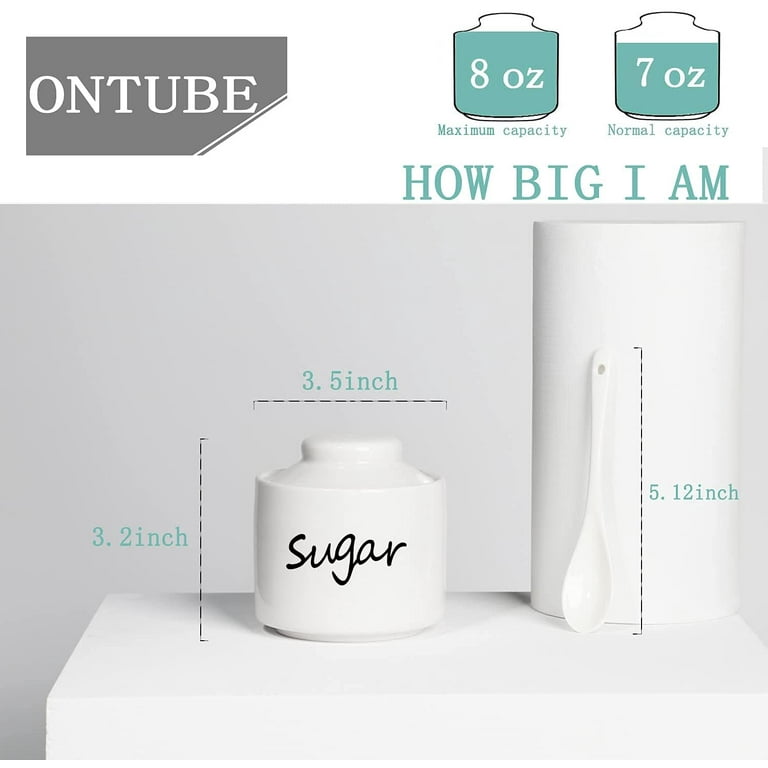 8oz Ceramic Sugar Bowl White - Threshold™