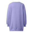 thumbnail image 5 of Women's Sweatshirts 2025 Fall Winter Long Sleeve Crewneck Zipper Slit Casual Pullover Tops Sweatshirt for Women, 5 of 6