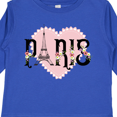 thumbnail image 4 of Inktastic Paris Pink Heart Eiffel Tower with Flowers Boys or Girls Long Sleeve Toddler T-Shirt, 4 of 5
