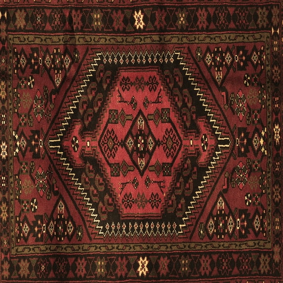 Ahgly Company Indoor Square Persian Brown Traditional Area Rugs, 8' Square