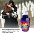 thumbnail image 3 of MUKTIVE Beach Cremation Urn for Human Ashes Adult Male & Female, Large Decorative Blue Urns for Adult Men & Women, Small Urns for Funeral, Memorial Urn for Dad (1 Large, 4 Keepsake), 3 of 7
