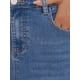 thumbnail image 5 of Falda de mezclilla de mujer INSPIRE CHIC, de cintura alta, con abertura trasera, de longitud a la rodilla, color azul, talla 2XL, 5 of 6