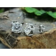 thumbnail image 6 of AFFT 3 Carat Moissanite Diamond Solitaire Stud Earrings for Women, 18K White Gold over Silver, 6 of 6