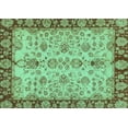 thumbnail image 1 of Ahgly Company Indoor Rectangle Oriental Turquoise Blue Traditional Area Rugs, 5' x 8', 1 of 4