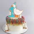 thumbnail image 4 of Cake Topper Raoformi One Silly Goose Blue, número 1, cumpleaños, 4 of 7