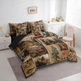 thumbnail image 3 of Feelyou Wildlife Bear Print Twin Bedding Sets 7-Piece, Jungle Moose Deer Animal Bedding Comforter Set, Rustic Lake House Reversible Sheet Sets, Ultra Soft Bedroom Decor, 3 of 7
