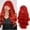 Red-24" wavy, variant on Queentas 24" Red Wigs for Women Long Deep Wave Wigs with Bang Synthetic Mer-maid Wigs Curly Wigs for Halloween Water Wave Wigs