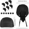 thumbnail image 2 of Phogary 6 Pack Do Rags Sweat Wicking Beanie Cooling Durags Skull Cap Motorcycle Head Wrap Bandana for Men Women, 2 of 6