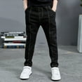 thumbnail image 4 of Ketyyh-chn99 Boys Casual Baggy Denim Pants Baggy Jeans Boys Y2K Straight Wide Leg Denim Pants Kids Casual Waist Loose Trousers Pockets Streetwear Size for 13-14 Years,BK2, 4 of 4