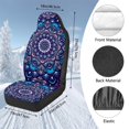 thumbnail image 7 of Uorisanigo Car Seat Covers for Front Seats Only, Plush Purple Mandala Front Seat Covers, Universal Fit for Trucks Vans SUVs Sedans Automotive Comfortable, 2 Pieces, 7 of 7