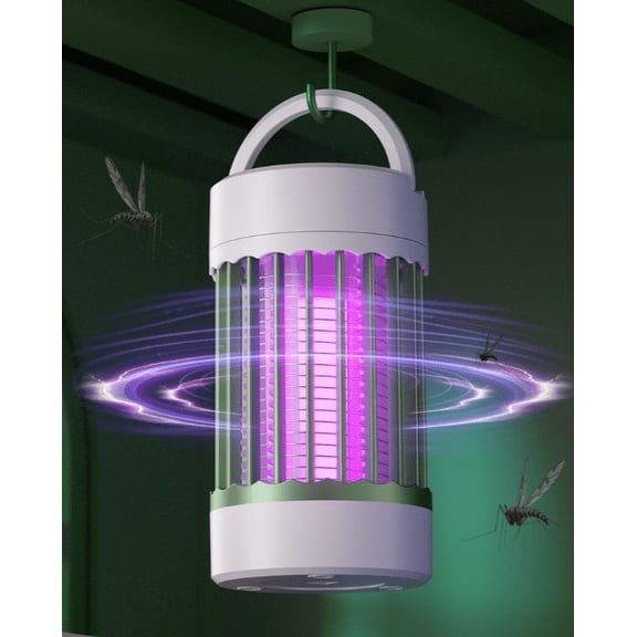 2-in-1 Bug Zapper Mosquito Killer - Electric Insect Eliminator Lamp with ° Coverage  Compact Design for Camping  Travel &  Use