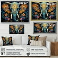 thumbnail image 4 of Designart "Blue Elephant Legacy" Animals Floater Framed Canvas Print, 4 of 7