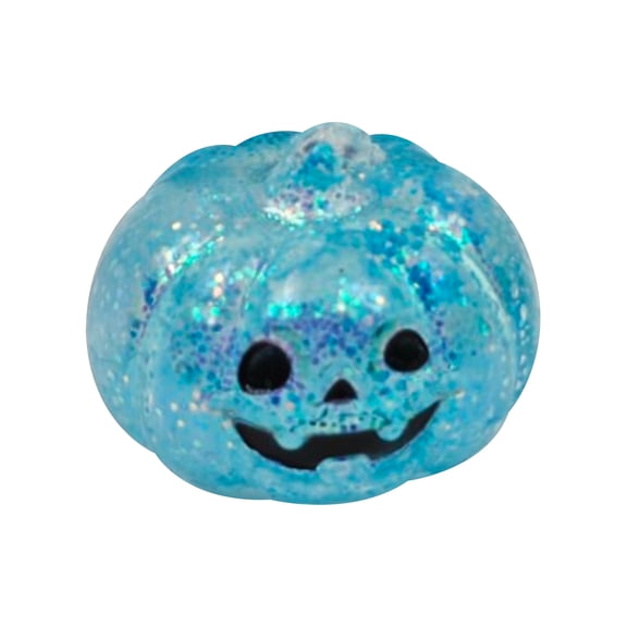 Knisume Halloween Squishy Toys for Stress Relief - Pumpkin Squeeze Squishy Sensory Fidget Toy Slow Rising for Office Desk Anxiety Gift,Blue