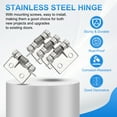 thumbnail image 3 of Bisagras de resorte Uxcell, bisagras de puerta de cierre automático de acero inoxidable pequeñas con tornillos para puerta de gabinete 1" 4, 3 of 6