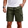 thumbnail image 2 of Lightweight Cargo Shorts for Men Relaxed fit Elastic Waist Athletic Shorts Stretchy Summer Casual Shorts with Pockets, XL, 2 of 8