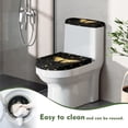 thumbnail image 4 of COEQINE Toilet Lid Cover and Toilet Tank Cover, Breathable Durable Easy Installation Toilet Cover 2 Piece Set for Home Bathroom Decoration, Gold Butterfly Star Black, 4 of 7