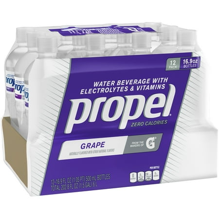 Propel Water, Grape, 16.9 Fl Oz, 12 Count