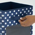 thumbnail image 5 of mDesign Fabric Nursery Cube, Window/Handle, 4 Pack, Navy Blue/White Polka Dot, 5 of 8