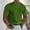 Green, variant on Men's casual solid color V-neck gentleman's business short-sleeved fitness T-shirt Gray 2X