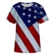 thumbnail image 3 of Tops Para Mujer Blusa Casual Elegante Camisas Día de La Independencia Camiseta de Cuello Redondo de Moda Impreso Manga Corta Odeerbi ODB168076, 3 of 4