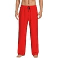 thumbnail image 2 of Lsque Red Print Men's Pajama Pants, Lounge Pant - Comfortable Home Wear,Elastic Waistband, Stylish Design-Small, 2 of 9