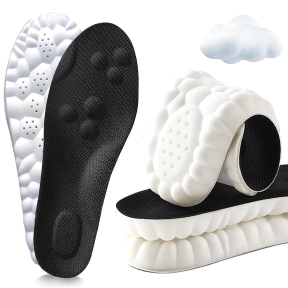 4D Shoe Cloud Insoles for Men Women, Memory Foam Cloud Insoles, Memory Foam Cloud Insoles Anti-Fatigue