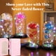 thumbnail image 2 of Flor de lámina de oro de 24K, 2023 LED, Galaxia encantada, Rosa eterna, cadena de luces de hadas en cúpula para regalo de Navidad y Día de San Valentín, 2 of 4