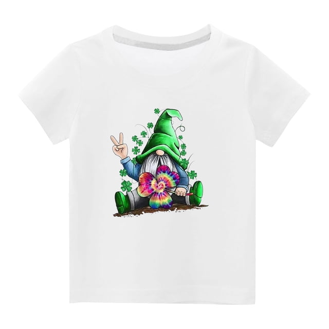 Chemises pour Filles Tout-Petits Enfants Garçons Filles Mignon Col Rond Imprimé Manches Courtes Haut