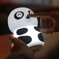 thumbnail image 3 of Bonita luz nocturna de panda, 7 colores cambiantes, sensor táctil LED, luz nocturna para guardería infantil, lámpara de escritorio de silicona con forma de animal, recargable por USB, para el hogar, s, 3 of 4