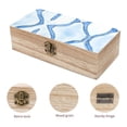 thumbnail image 3 of 7.9×2.3 In Wooden Boxes Durable Easy To Use Dustproof Prevent Slippery Delicate And Cabinet LightSkyBlue Moroccan Trellis Hand-drawn Sketch_1, 3 of 8