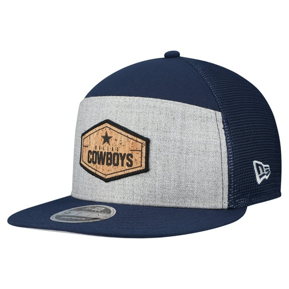 Men's New Era  Gray/Navy Dallas Cowboys Cork Split Panel 9FIFTY Trucker Snapback Hat