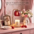 thumbnail image 5 of Sziqiqi Candle Warmer Lamp with Timer Dimmable Light: Flameless Strawberry Wax Warmer for Safe Home Fragrance Adjustable Height with 2 Bulbs Aesthetic Gift for Women Bedroom Home Decor, 5 of 8